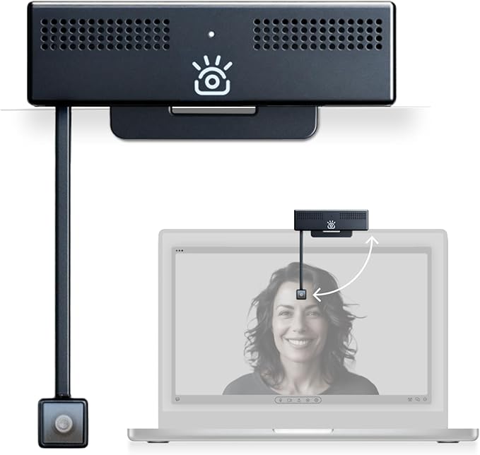 ProMini 4K HD Eye Contact Webcam for Laptops and Small Screens with Noise Cancelling Mics USB Computer Camera for Mac &amp PC Works with Zoom Teams Meet Streaming and Video Calls
