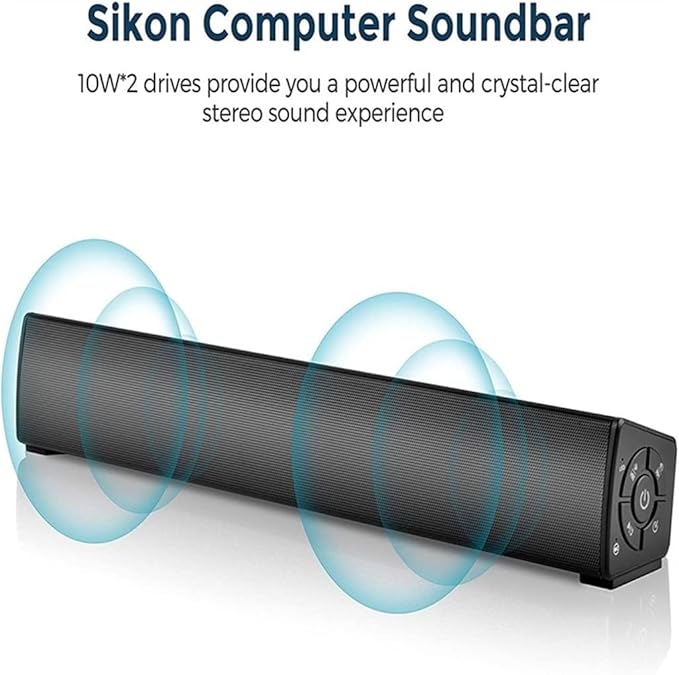 Computer Speakers for Desktop 5.0 Speaker Powerful 3D Surround Soundbar TV Computer Speakers Stereo Portable Bookshelf Column Loudspeaker