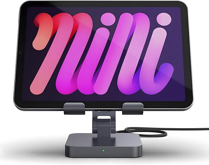 7-in-1 USB C Hub Charging Stand with 100W PD &amp 4K HDMI - Portable Docking Station for MacBook Pro iPad Pro Laptops 2 USB 3.0 SD/TF Card Reader Audio Jack