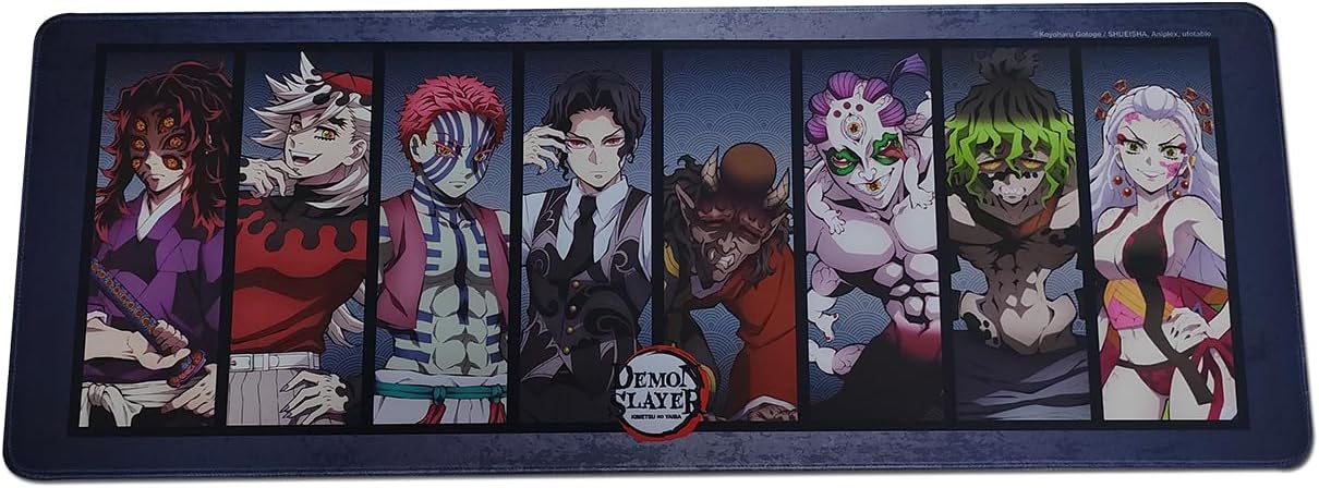 Demon Slayer S4 - Muzan and Upper Rank Demons Color Art Mouse Pad 31.5 W x 11.8 H