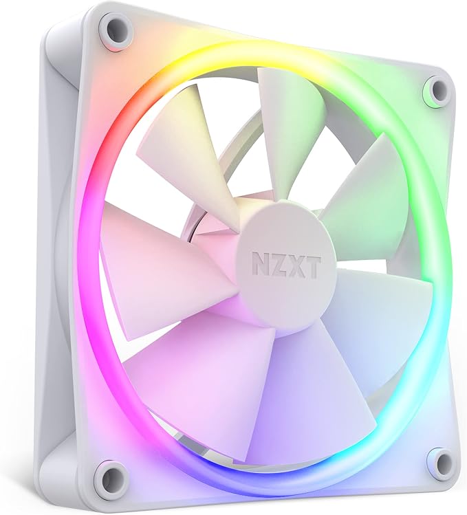 NZXT Internal USB Hub 3 - AC-IUSBH-M3-4 Internal USB 2.0 Ports - 3M Dual Lock Tapes &amp F120 RGB Fans - RF-R12SF-W1 - Advanced RGB Lighting Customization - Whisper Quiet Cooling