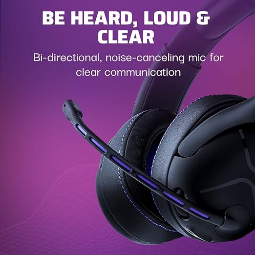 Victrix Gambit Black Wireless and Wired Gaming Headset with Mic - Playstation PS4 PS5 - Esports-Ready Pro Audio Noise Cancelling Microphone Ultra-Comfort Over The Ear Headphones