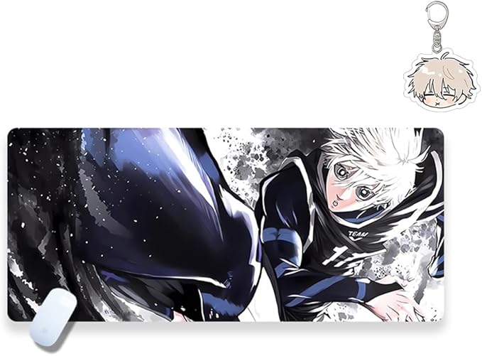 Blue Lock Mouse Pad Large Gaming Desk Mat Kawaii Non-Slip Rubber Base Anime Mousepad Multiple Sizes (A0731.5 x 11.8 inches)