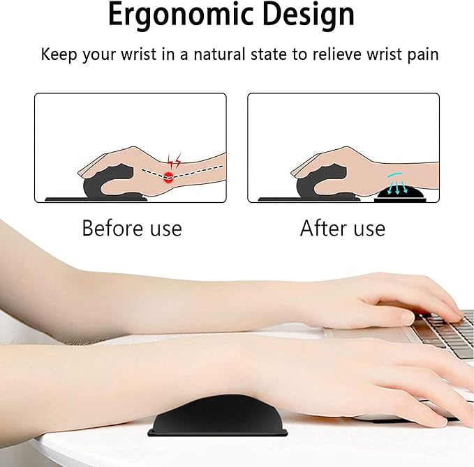 Large Mouse Pad with Mouse Wrist Rest 31.5x11.8 in Extended Mouse Mat Ergonomic Memory Foam Wrist Rest for Work &amp Gaming Writing Pad Colorful Day of The Dead Women Black Office Desk Pad