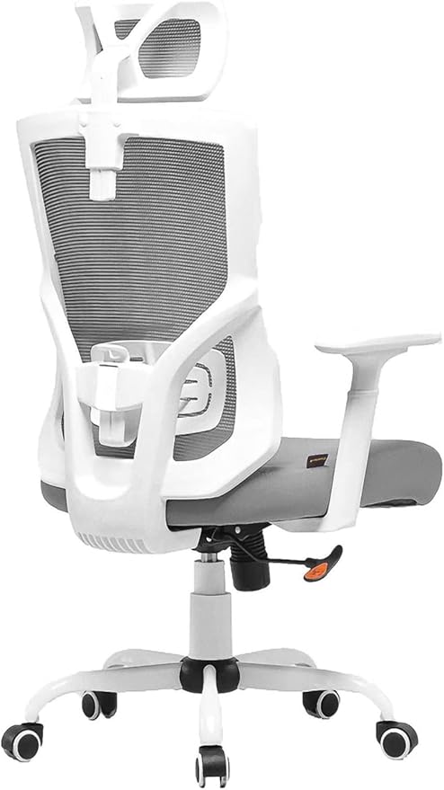 Office Chair Gaming Chair Ergonomic High Back Swivel Chair Video Game Chair Lumbar Support Work Chair Computer Chair Chair (Color : White) Needed