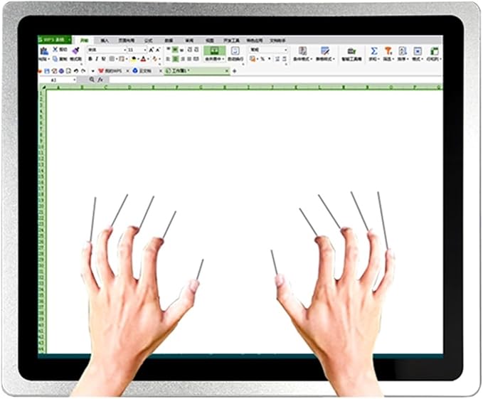 1pc 15 17 19 21.5 Inch Embedded Industrial Computer Monitor Display with Capacitive Touch Screen HDMI VGA DVI USB Interface(17 inch HDMI VGA)