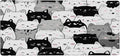 Large Black White Cat Mouse Mat Computer Mousepad with Non-Slip Rubber Base Waterproof Mouse Pad Desktop Keyboard Pad for GamerHome School Laptop Office Accessories16x35.5in