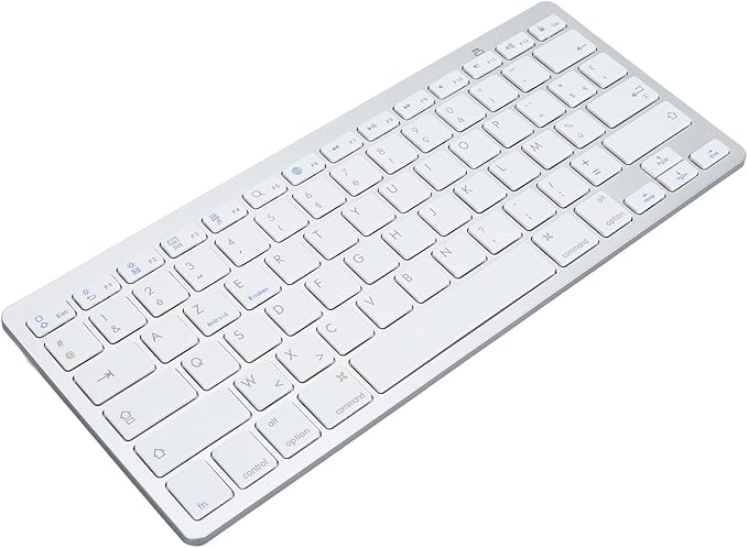 Bilingual Keyboard Portable Thin for German French Spanish Italian Keyboard Bluetooth Keyboard Compatible with iOS Android OS (French AZERTY Layout)