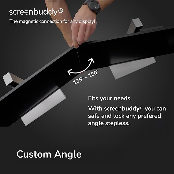 Set of 2 Magnetic Connection for Your Screens Suitable for All Computer Monitors - Innovative Computer and Gaming Equipment