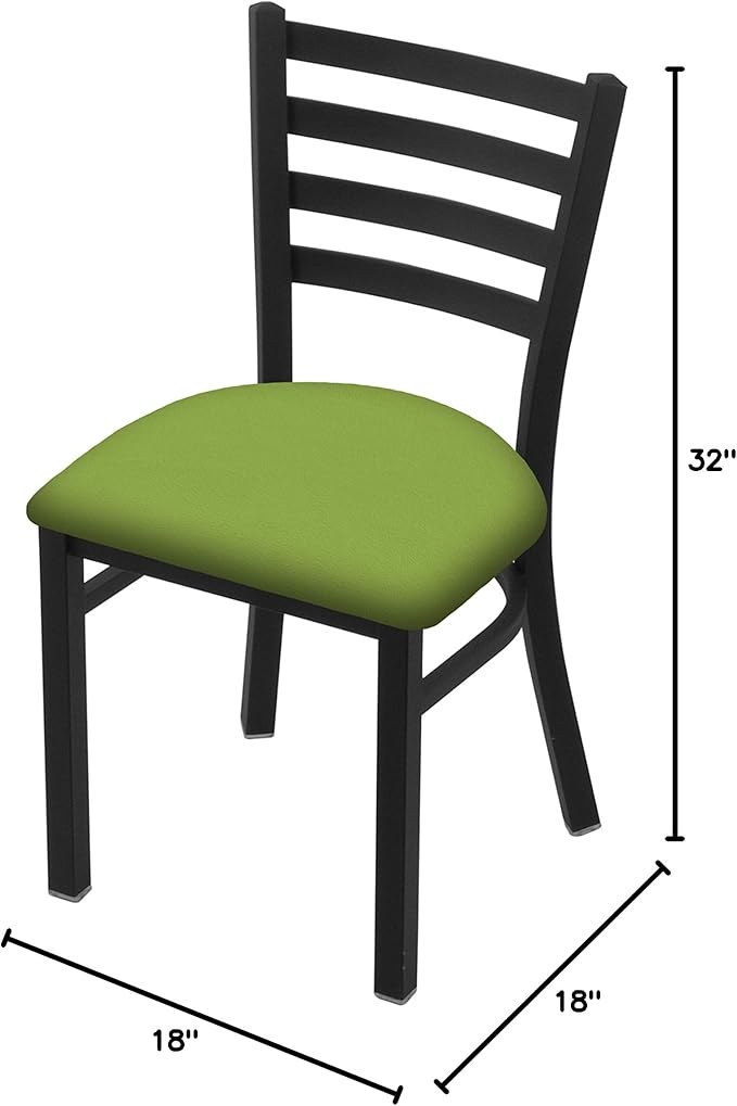 HBS 400 Jackie 18 Chair with Black Wrinkle Finish and Canter Kiwi Green Seat