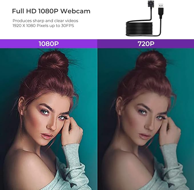 PEGATISAN 1080P Webcams Eye Contact Computer Camera Center Cam with Microphone 120°Wide-Angle Mini USB Cameras Webcam for Zoom/Skype/Teams Conferencing/Calling/Gaming Laptop