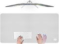 Silver Gray 3XL Color Mouse Pad - Huge (48''x24'') Desktop Mat - Durable Waterproof and Non-Slip Extended Gaming Mousepad