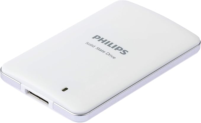 PHILIPS External SSD 120 GB USB 3.0 Portable Read spead up to 400 MB/S - Write Speed up to 390 MB/S White