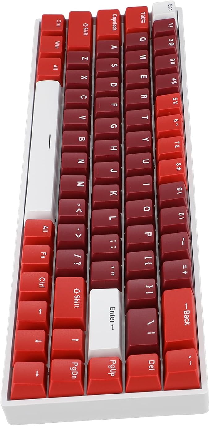 FILFEEL 68 Keys RGB Backlit Gaming Mechanical Keyboard Portable Wired Keyboard with Red Switch Type C Mechanical Keyboard with Harmonious Support for 2000 ME Vista 7 8 10 for