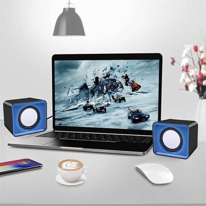 Universal USB 2.0 Music Speaker 3.5mm M Music Stereo Speakers for Multimedia Desktop Computer Notebook