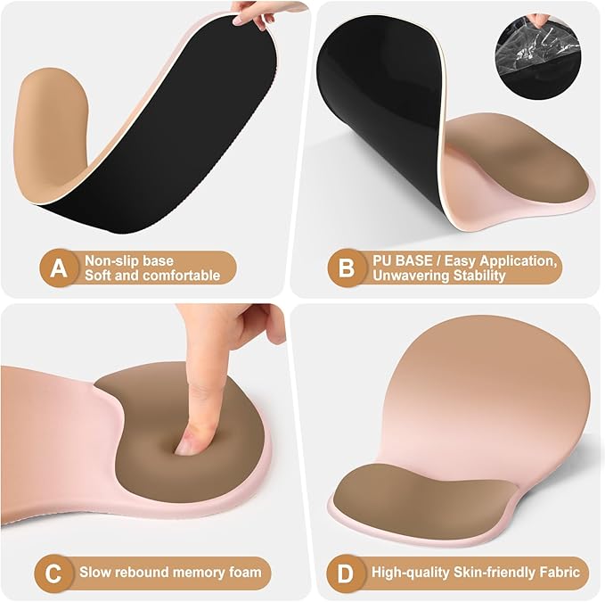 4-in-1 Large Gaming Mouse Pad Keyboard Wrist Rest Pad &amp Wrist Support Mousepad Set Extended Desk Pad Waterproof Desk Mat Protector for Home Office Decor Study Game 35.4×15.7 Inches I Milk Tea Br