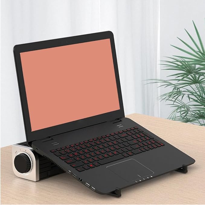 Usb Laptop Cooler Adjustable Fan Compact Notebook Cooling Stand for Home Office Efficient Heat Dissipation Radiator Rack Black