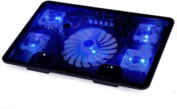 Housoutil Laptop Cooling Pad for 14-15.6 Inch Laptops Universal Design with 5 Quiet Fans for Gaming and Office Use Black