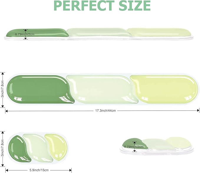 Gel Keyboard Wrist Rest Ergonomic Wrist Rest for Computer Keyboard and Mouse Soft Mouse Wrist Support and Keyboard Pad for Typing Pain Relief Suitable for Office Home Computer Gaming - Green