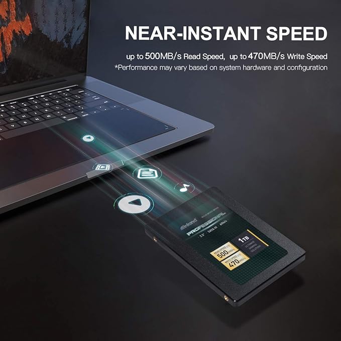 INLAND Professional 1TB SSD 3D NAND SATA III 6Gb/s 2.5 7mm Internal Solid State Drive (1T)