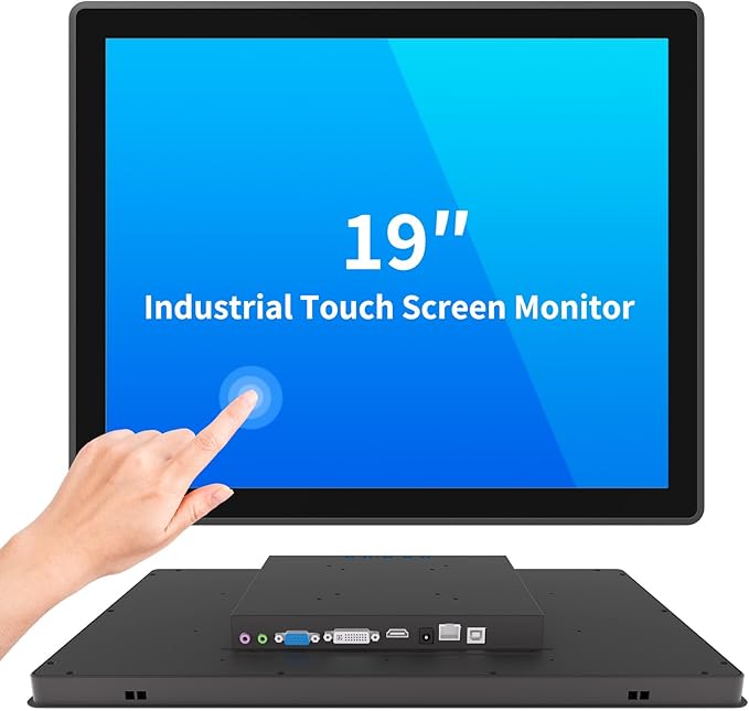 19 Inch Industrial Touch Screen Monitor 10 Points Touch Ratio 5:4 Capacitive PCAP Display 1280x1024R Active Matrix TFT LCD LED Backlight VGA DVI HD-MI Ports
