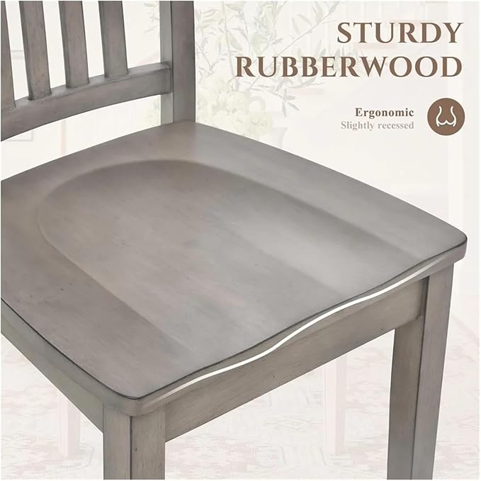 Adjustable Office Computer Chair with Armrest 1pcs Light Grey Wooden Spindle Back Kitchen Dining Chair Home Furniture