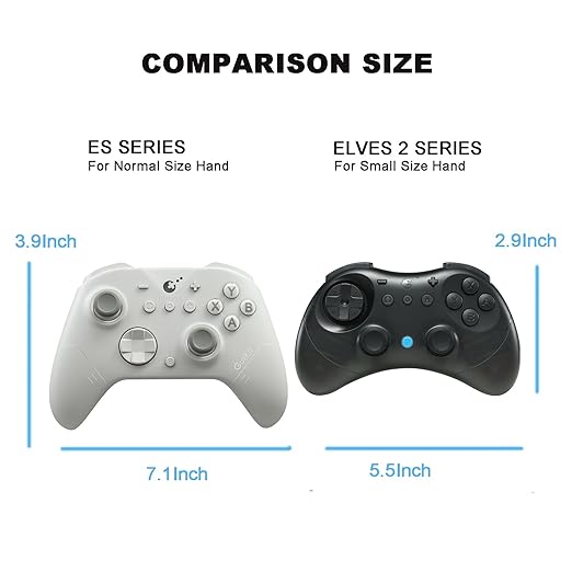 GuliKit Elves 2 Bluetooth Game Controller for Switch/Switch 2 Wake-upPC &amp Android Anti-Drift Hall Effect Joysticks Gamepad1000Hz Polling Rate Gyro &amp TurboProtective Cover Compact for Sma