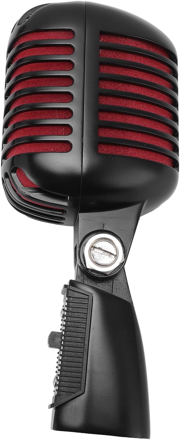 Dynamic Microphone Noise Reduction Microphone Angle for Studio Recording Adjustable (Black)