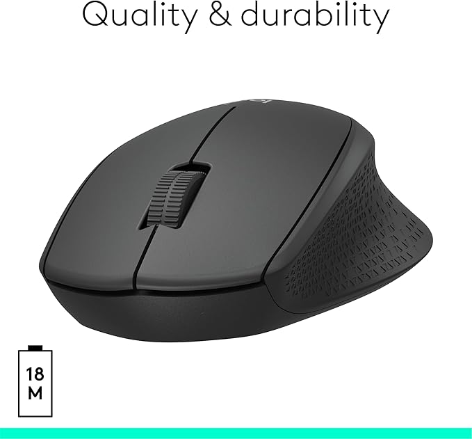 Logitech M331 Silent Plus Wireless Mouse- Black