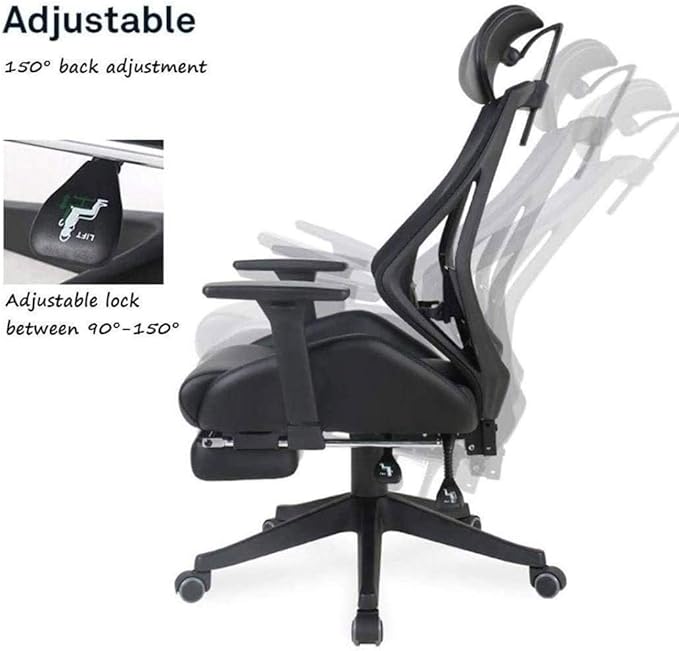 Office Chair Gaming Chair Computer Chair Ergonomic Chair Computer Chair Home Waist Backrest Office Comfortable Long Seat Chair Gaming Chair Study Chair Swivel Chair