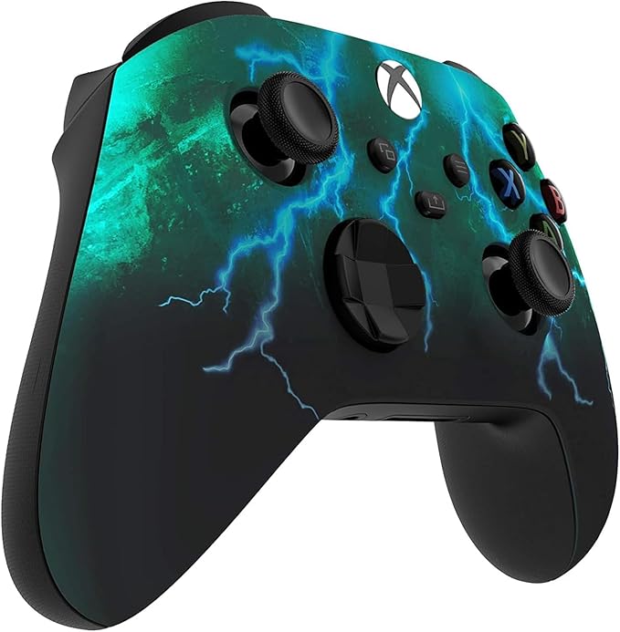 Custom Controllerzz Wireless Controller for Microsoft Xbox Series X/S &amp Xbox One - Custom Soft Touch Feel - Custom Xbox Series X/S Controller (X/S Green Skies)