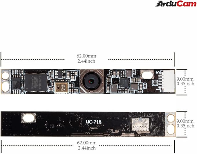 Arducam 8MP Autofocus USB Camera IMX179 Lightburn Camera with Microphone Ultra HD Embedded Webcam for PC and Raspberry Pi Compatible with Linux Windows and Mac OS