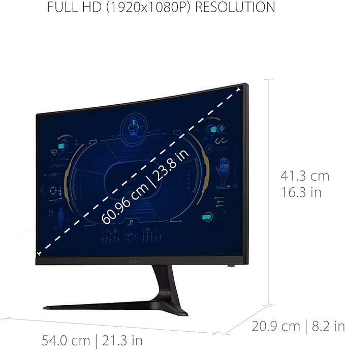 ViewSonic VX2418C 24 Inch 1080p 1ms 180Hz Curved Gaming Monitor with FreeSync Premium Eye Care HDMI and DisplayPort