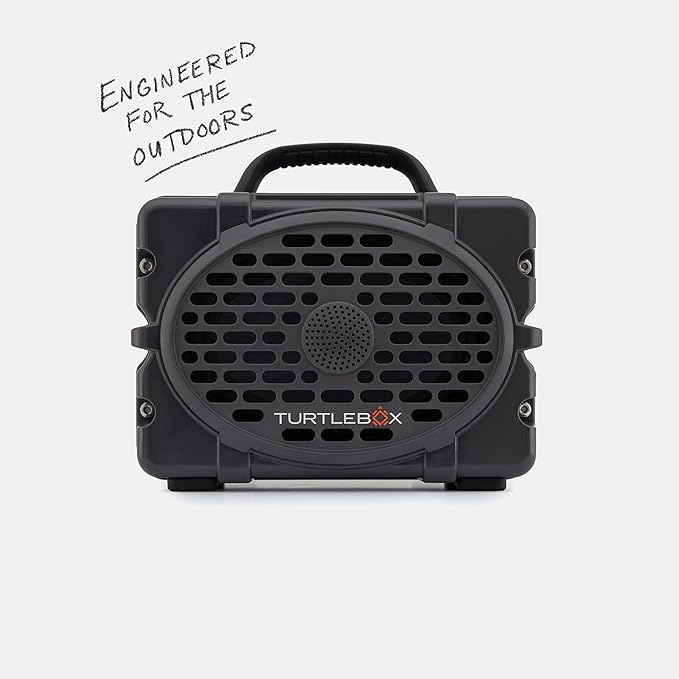 Turtlebox Original Gen 3: Portable Outdoor Bluetooth Speaker – Ultra-Loud (120dB) Waterproof (IP67) Rugged Impact-Resistant 3-Day Battery | Party Mode: Unlimited Pairing for Stereo Sound Gray
