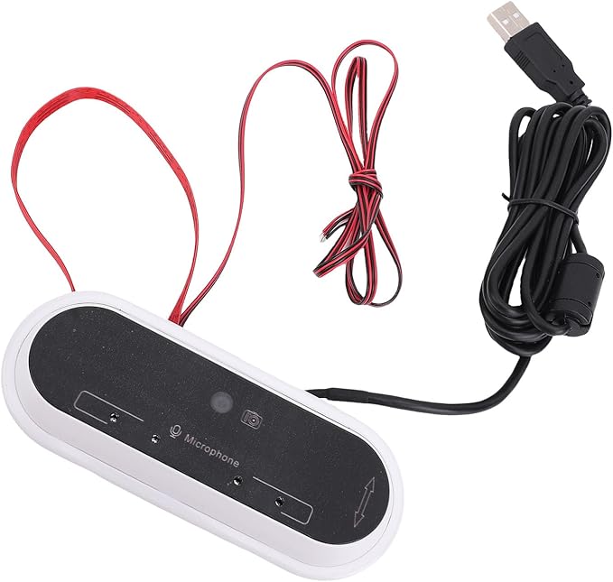 Yoidesu USB Camera Module with Microphone 8MP 5m Pickup Embedded Webcam with 4 Array Omnidirectional Plug and Play Upper Lower Adjust Bracket for Self Service Machines