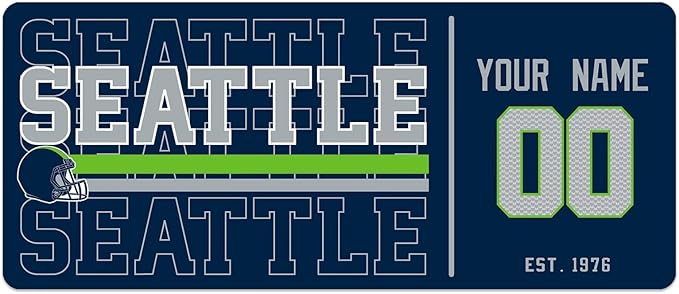 ANTKING Seattle Mouse Pad Custom Name and Number Desk Pad for Men Women Youth Gifts