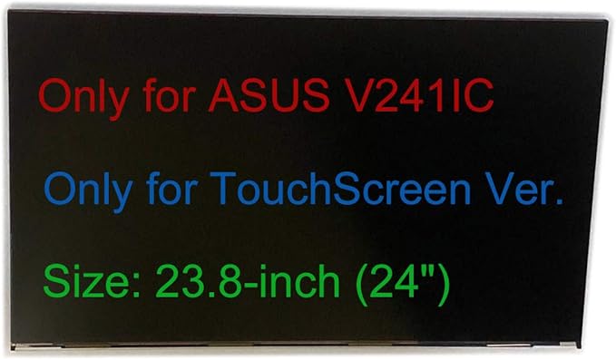 23.8 Screen Replacement LCD LED Display 1920x1080 Full HD Glass for ASUS Vivo AiO V241IC V241ICUK V241ICUT V241ICUT-WA004T (Touchscreen)