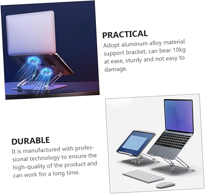 High Performance Laptop Cooler Fan 2 Fans Heat Dissipation 360 Degree Adjustment Laptop Cooler Stand