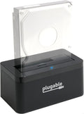 Plugable USB 3.1 Gen 2 10Gbps SATA Upright Hard Drive Dock and SSD Dock - Driverless - Includes USB-C &amp USB 3.0 Cables Supports 10TB+ Drives