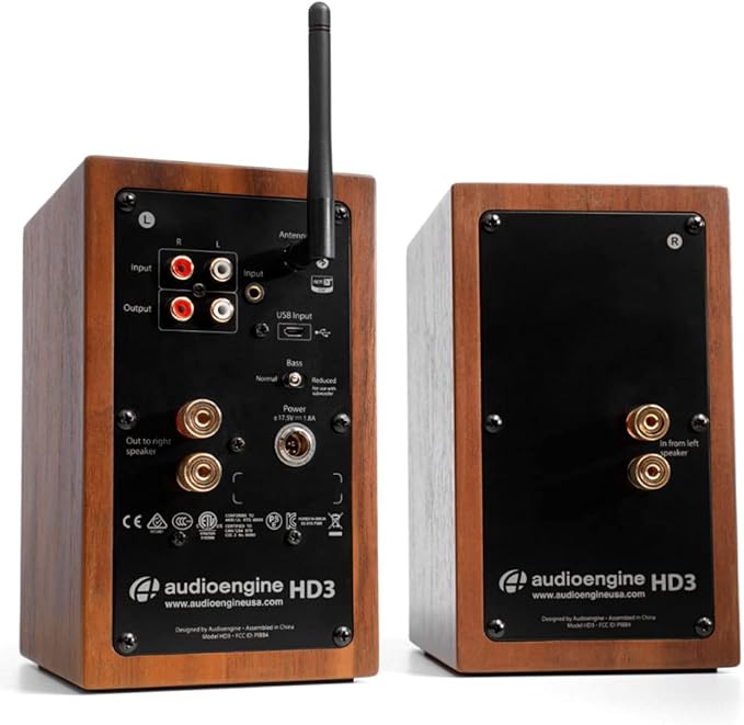 Audioengine A2-HD (HD3) Bluetooth PC and Computer Desktop Speakers with aptX HD - USB RCA Headphone