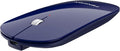 FENIFOX Bluetooth Mouse Slim Whisper-Quiet Mini Flat Portable Mobile Mice Rechargeable Compatible with LaptopPCAndroid Windows Tablet (Deep Blue)