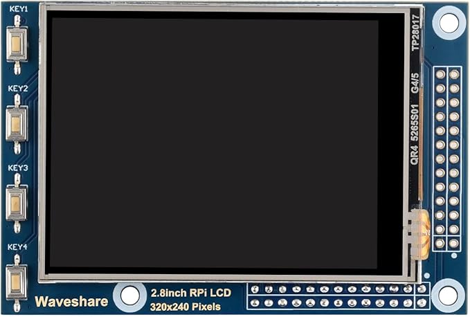 Waveshare 2.8inch Resistive Touch Screen TFT LCD Compatible with Raspberry Pi 5/4B/3B/Zero/Zero W/Zero 2W/Pico/Pico W/Pico WH 320x240 Resolution