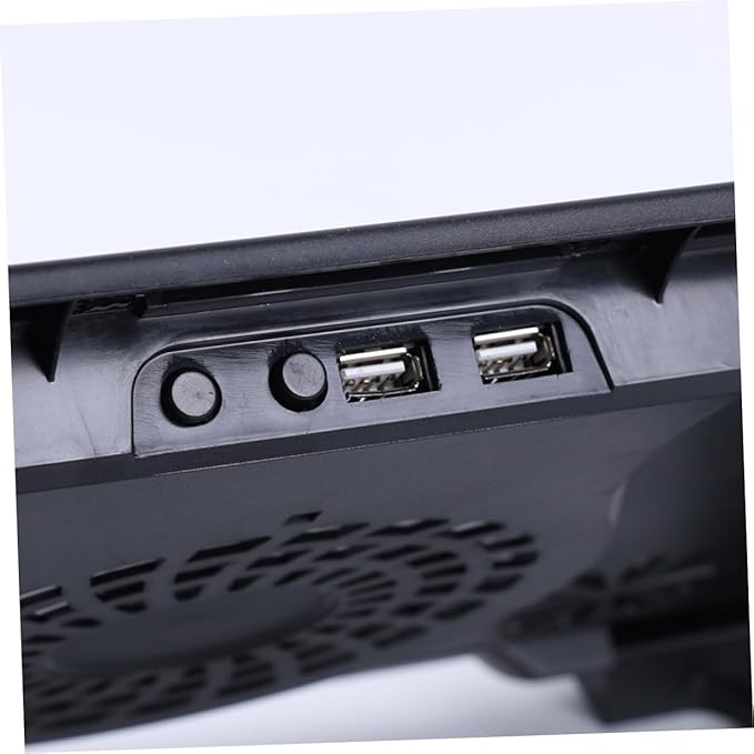 Laptop Cooling Pad with 5 USB Fans Adjustable Multi-Angle Cooler Stand Anti-Skid Base for Gaming and Office Laptops Black