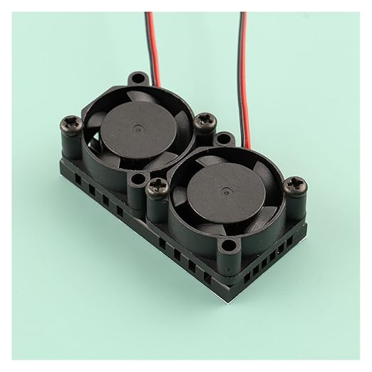 10 PCS 25x25mm 25 * 50mm Radiator and 5V 12V Cooling Fan Combination Aluminum Radiator Small Cooler(Color:50x25mm Radiator)