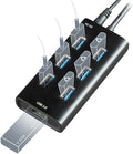 Rebuff Reality 7 Port USB Hub Dongle USB 3.0 Hub for Wireless Interference Reduction for Gaming Stable Connection &amp Lag-Free for Mouse Keyboard Headset Compatible with PC Mac Xbox PlayStat
