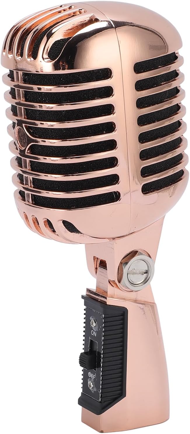 Stage Microphone Dynamic Microphone with Cardioid Pattern and Soundproof Housing for Live Performances KTV Suitable for Harsh Conditions Adjustable Mic for Studio Recordings