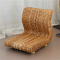 Office Chair Gaming Chair Computer Chair Handmade Rattan Legless Chair Seats Backrest Chair for Balcony Bay Window Office Living Room Bedroom (Color : Rosso Size : 37x47x35cm)