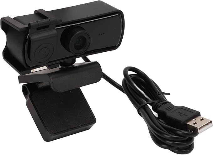 2K 1080p HD Web Camera with Microphone Driver Effortless Auto Focus for Online Teaching Video Conferencing and More