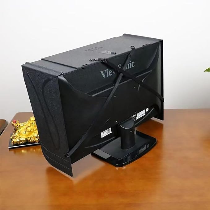 Monitor Hood Desktop Computer Sunshade Portable LCD LED Video Monitor Hood Sunhood 16-26 Inch Adjustable and Privacy Protection Blocks Ambient Stray Light for Computer Office Work