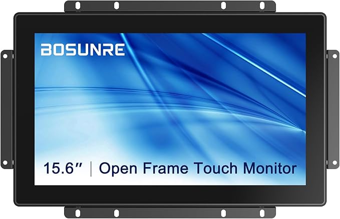 15.6 Inch Capacitive Touch Screen Monitor 1920x1080 Industrial Touch Display Metal Housing HD-MIVGA Input Open Frame Touchscreen Monitor for Industrial Automation Control